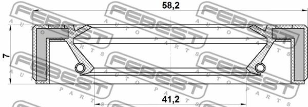 Сальник приводу 41.2x58.2x7x7 Peugeot 4007/4008/Mitsubishi Outlander, FEBEST (95GAY43580707L) Сальник приводу 41.2x58.2x7x7 Peugeot 4007/4008/Mitsubishi Outlander, FEBEST (95GAY43580707L)