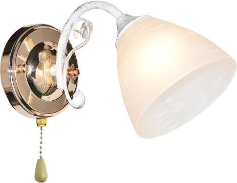 Настенное бра IS MH32106-1 GOLDEN CR+WH+GOLDEN PATINA, золотой + белый + золотая патина