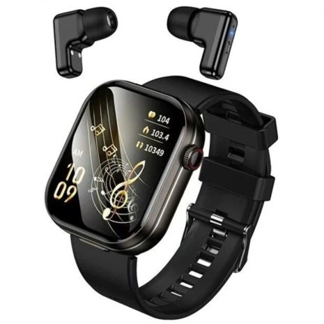 Смарт годинник Hoco DYD05 2в1 з TWS гарнітурою та функцією дзвінка black