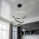 Люстра кольца с фактурным акрилом Diasha 65W до 16 м² цвет Черный 646/550+350+150B BK