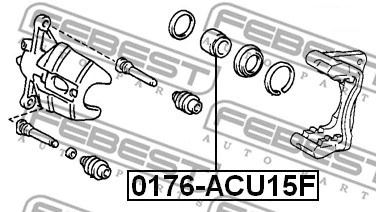 Поршень суппорта тормозного переднего d60.3 Lexus ES/RX/Toyota Camry, FEBEST (0176ACU15F) Поршень суппорта тормозного переднего d60.3 Lexus ES/RX/Toyota Camry, FEBEST (0176ACU15F)