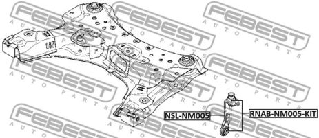 Сайлентблок передней тяги стабилизатора (комплект) Renault Fluence/Megane III, FEBEST (RNABNM005KIT) Сайлентблок передней тяги стабилизатора (комплект) Renault Fluence/Megane III, FEBEST (RNABNM005KIT)