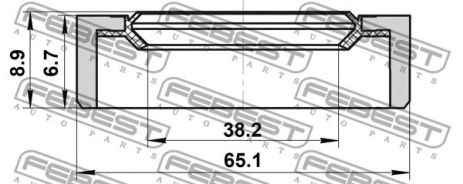 Сальник коробки скоростей 38.2x65.1x6.7x8.9 Buick Regal II/Chevrolet Cruze/Captiva, FEBEST (95GCW40650709R)