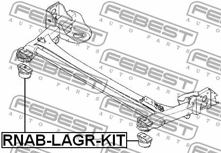 Сайлентблок задней балки, комплект Renault Laguna II/Laguna II Grandtour/Laguna II Sport, FEBEST (RNABLAGRKIT) Сайлентблок задней балки, комплект Renault Laguna II/Laguna II Grandtour/Laguna II Sport, FEBEST (RNABLAGRKIT)