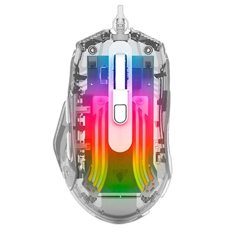 Дротова миша Jedel GM1400 ігрова з RGB підсвічуванням transparent