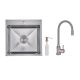 Акционный набор Lidz: мойка H5050H интегрированная Decor Honeycomb 2,5/0,5 мм LDH5050DEC48365 + Смеситель Aria для кухни с гибким Акционный набор Lidz: мойка H5050H интегрированная Decor Honeycomb 2,5/0,5 мм LDH5050DEC48365 + Смеситель Aria для кухни с гибким