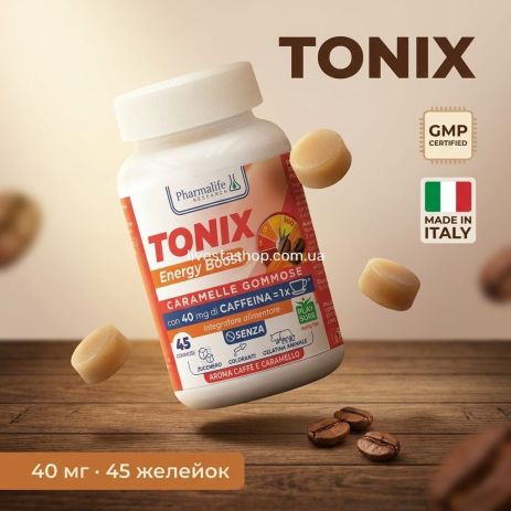 Диетическая добавка Tonix "Заряд Энергии", 45 жевательных желейок Диетическая добавка Tonix "Заряд Энергии", 45 жевательных желейок