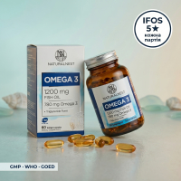 Дієтична добавка Omega 3 з рибячим жиром Naturalnest, 60 желатинових капсул