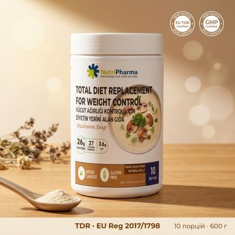Дієтична добавка Поживний суп "Грибний" Nutripharma, 600 г