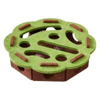 Іграшка-лабіринт для кішок, з 3 кульками, фетрова кругла 30cm Green-brown