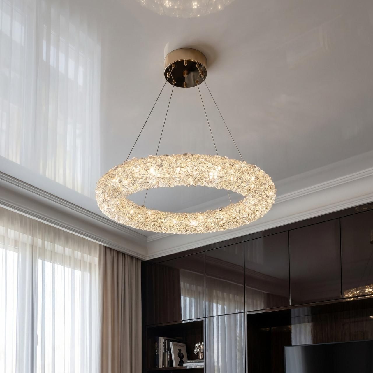 Люстра круглая с кристаллами Artlight 59W до 12 м² цвет Золото 567-600GD Люстра круглая с кристаллами Artlight 59W до 12 м² цвет Золото 567-600GD