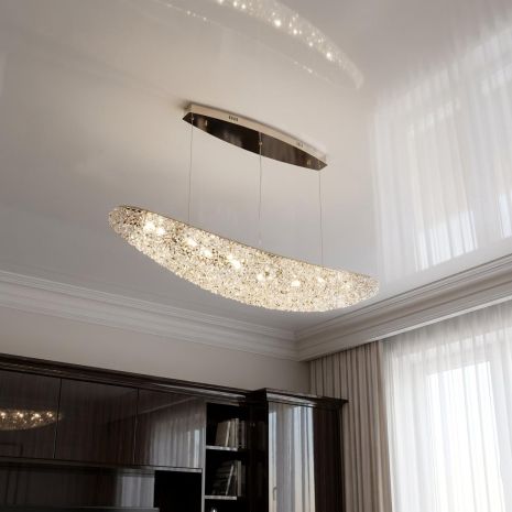 Длинная люстра с кристаллами Artlight 106W м² колір Золото 567-1100LGD