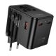 Мережевий зарядний пристрій Hoco AC31 USB/2 Type-C PD 25W black