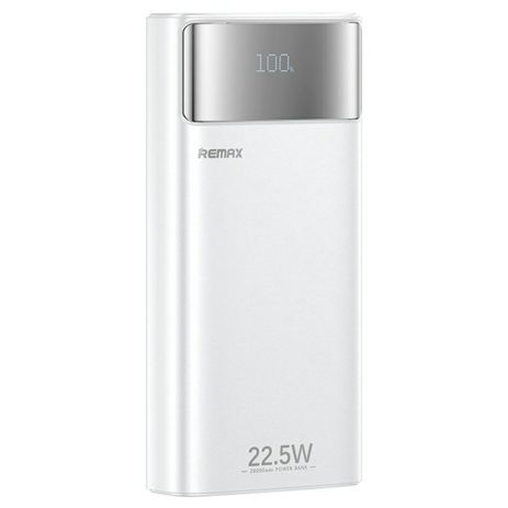 Power bank Remax FC-12 20000mAh 22.5W PD+QC + кабель Type-C/ Lightning, з ліхтариком, білий