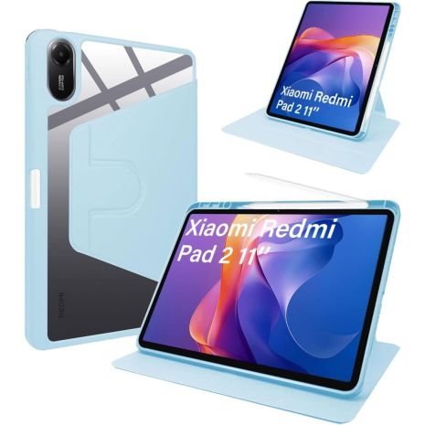 Чохол TPUCristal Pen holder 360 для Xiaomi Redmi Pad 2 2025 Голубий