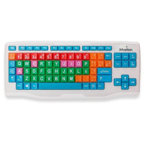 Клавиатура MEETION 2.4G Kids wireless Keyboard WK800 |RU/EN Layout| white