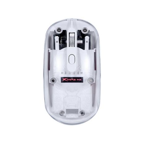 Мышь XTRIKE Me wireless transparent optical mouse GW-114 |2.4G/BT5.2, 800-1200-1600dpi| transparent-white