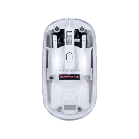 Миша XTRIKE Me Wireless Transparent Optical Mouse GW-114 | 2.4G/BT5.2, 800-1200-1600dpi | transparent-white