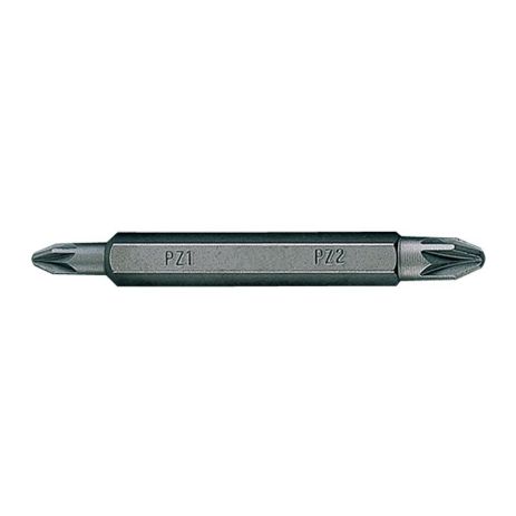Бита торцевая 1/4" PZ2 х PZ2 L=60мм двусторонняя (уп.10)