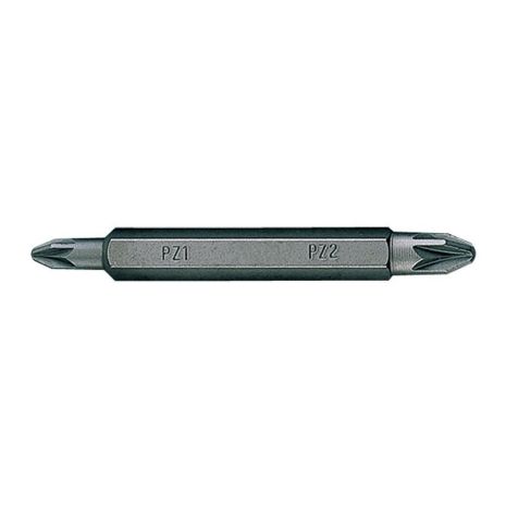 Бита торцевая 1/4" PZ2 х PZ2 L=60мм двусторонняя (уп.10)