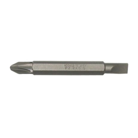 Біта торцева двостороння 1/4" PH3 х 7,0*1.2 L=60 мм (уп.10) KING TONY 1360703P
