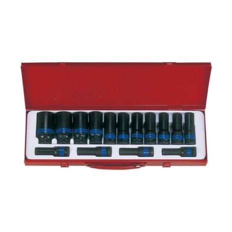 Набір ударних головок 1/2" 15од подовж. 10-32мм KING TONY 4415MP