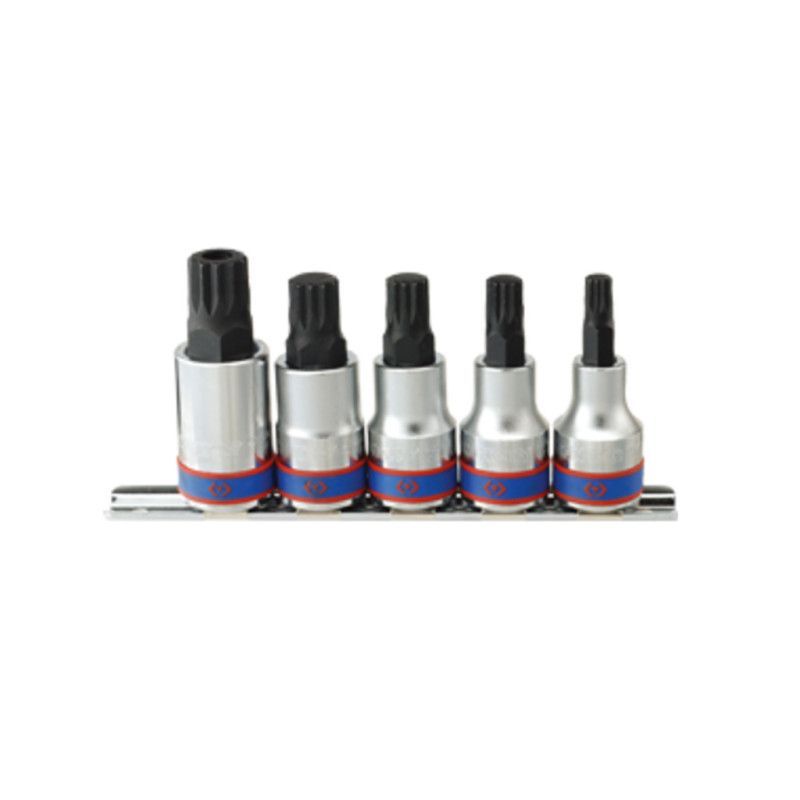 Набор бит SPLINE 1/2" 5пр. М8-М16 Набор бит SPLINE 1/2" 5пр. М8-М16