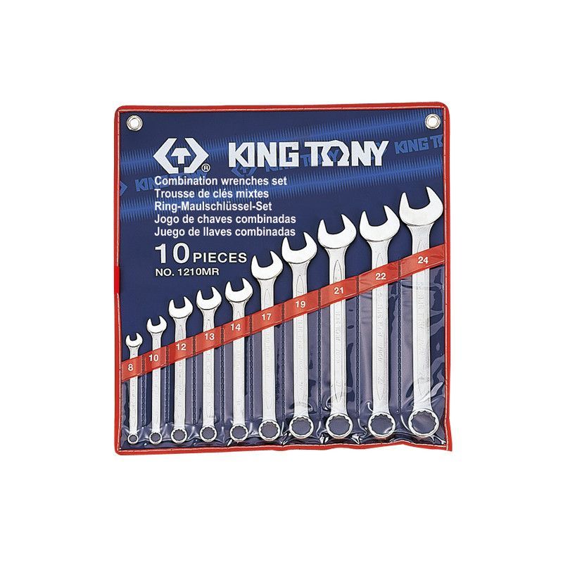 Набір з 10 ключів (8-24 мм) KING TONY 1210MR Набір з 10 ключів (8-24 мм) KING TONY 1210MR
