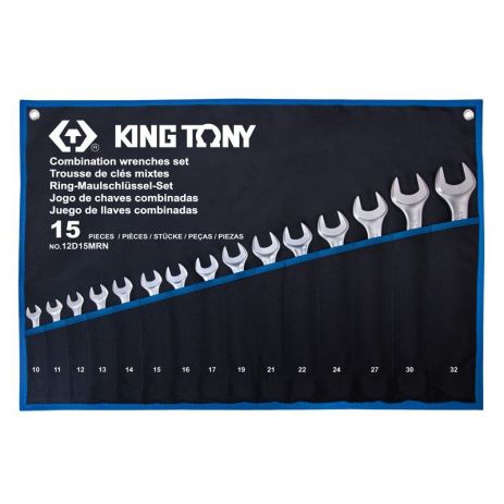 Набор ключей комби 15шт. (10-32 мм) супер-легкие KING TONY