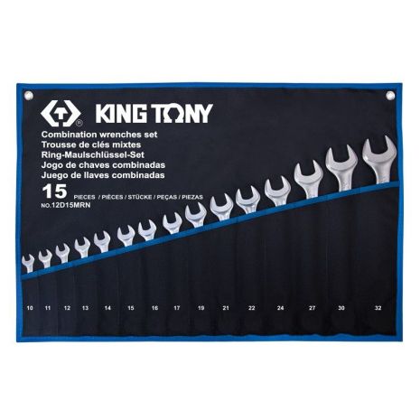 Набор ключей комби 15шт. (10-32 мм) супер-легкие KING TONY
