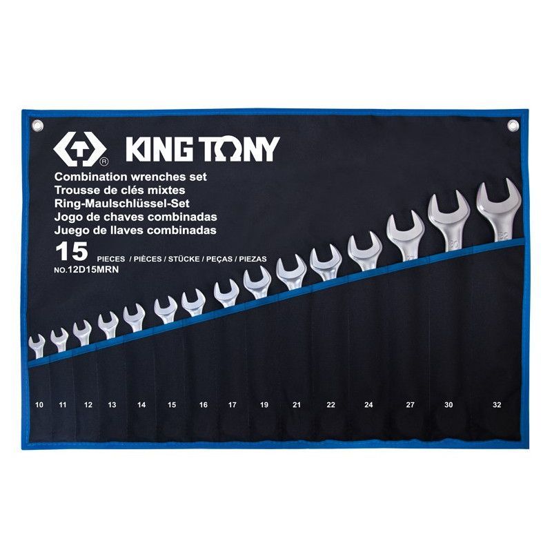 Універсальний набір ключів 15шт. (10-32 мм) супер-легкі TREOTON KING TONY 12D15MRN Універсальний набір ключів 15шт. (10-32 мм) супер-легкі TREOTON KING TONY 12D15MRN