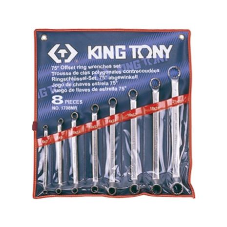Набір ключів накидних 8 шт. (6-23 мм) KING TONY 1708MR