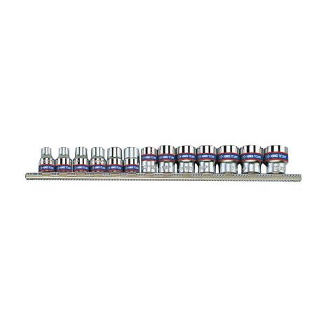 Набор головок 3/8" 13 ед. 12-ти гранные, (7-19mm) на планке Набор головок 3/8" 13 ед. 12-ти гранные, (7-19mm) на планке