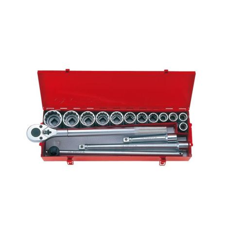 Набор головок 3/4" 16 ед. 12-ти гранные,короткие, дюймовые (7/8"-2") KING TONY
