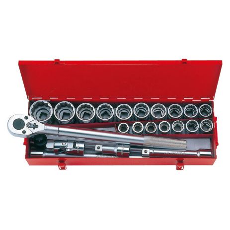 Комплект головок 3/4" дюймових 23 од. 12-гран, KING TONY 6023SR Комплект головок 3/4" дюймових 23 од. 12-гран, KING TONY 6023SR