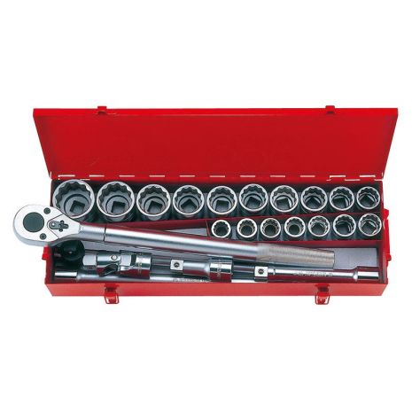 Набор головок 3/4" 23 ед. 12-ти гранные,короткие, дюймовые