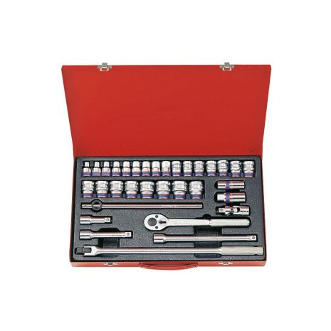 Набор головок 1/2" 33 ед. 6-ти гранные, (8-32mm)