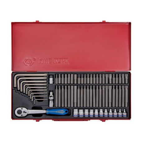 Набір біт 3/8", TORX, SPLINE, HEX, 69 предметів KING TONY 5169PR