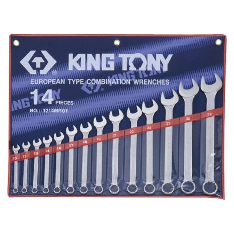 Комбінованих ключів набір 14 шт. (10-32 мм) KING TONY 1214MR01