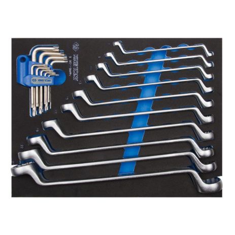 Набір накидних ключів та TORX L-подібних, ложемент, 19 ін. KING TONY 9-90119MRV