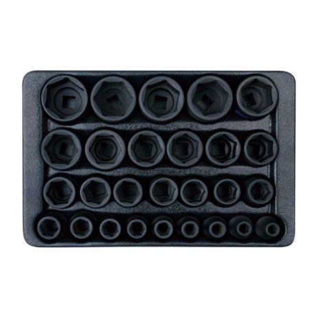 Набір ударних головок 27PC.1/2"DR. 6PT BLACK KING TONY 9-4427MP