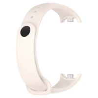 Ремінець Metal-Silicone з металевим кріпленням для Xiaomi Mi Band 8/8 NFC, Mi Band 9, Mi Band 10 Original Design Ivory White