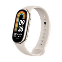 Ремешок Metall-Silicone с металлическим креплением для Xiaomi Mi Band 8/8 NFC, Mi Band 9, Mi Band 10 Original Design Resting White
