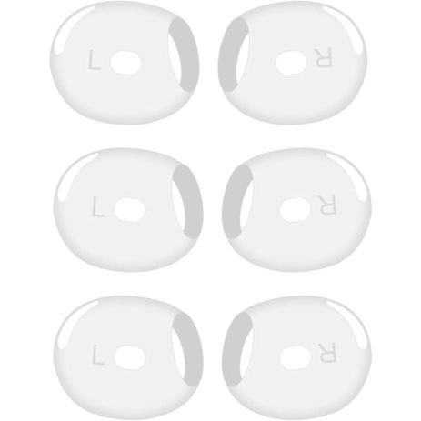 Антискользящие накладки для наушников Airpods 4 (комплект 3 пары), White Антискользящие накладки для наушников Airpods 4 (комплект 3 пары), White