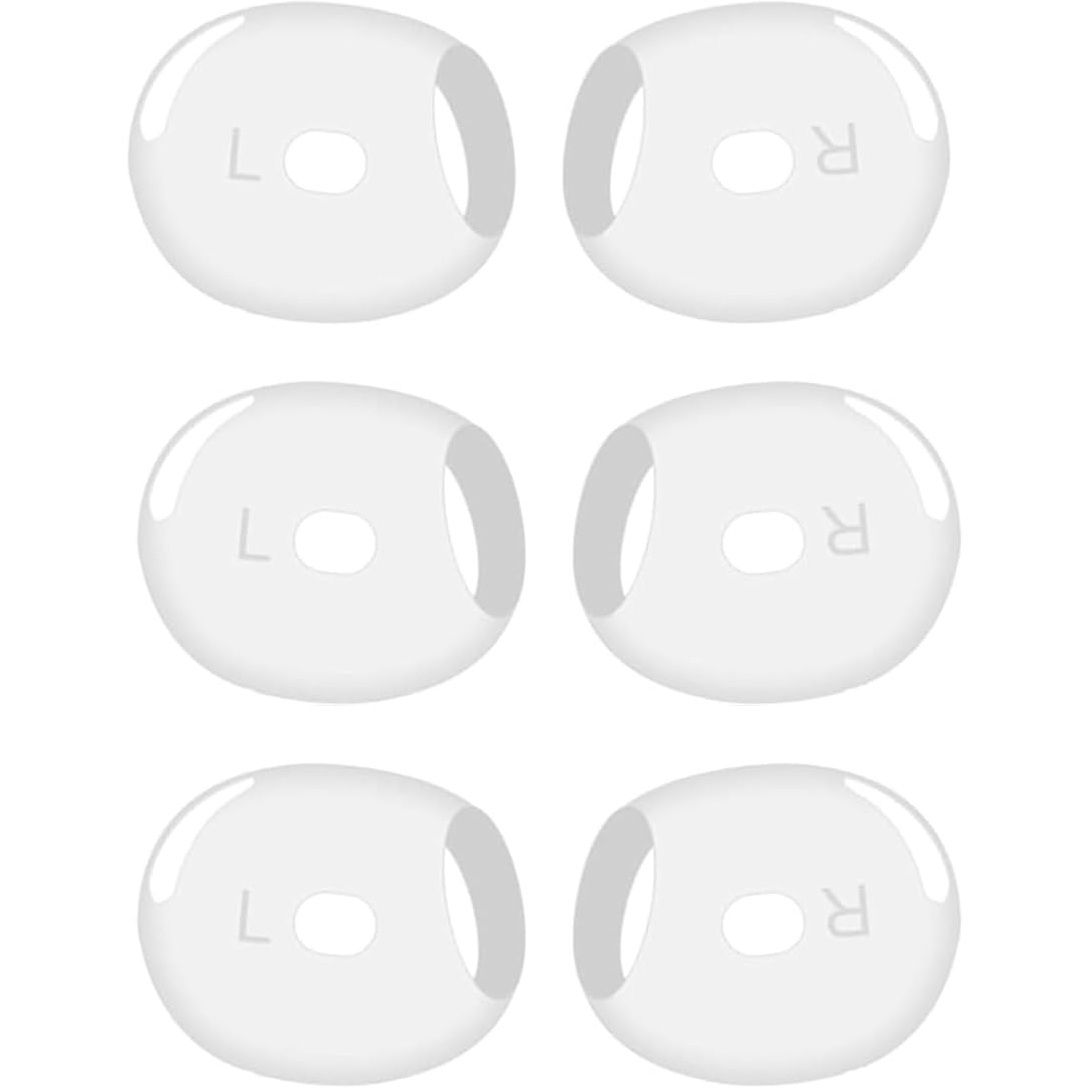 Антискользящие накладки для наушников Airpods 4 (комплект 3 пары), White Антискользящие накладки для наушников Airpods 4 (комплект 3 пары), White
