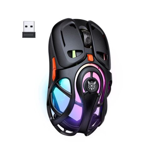 Мышь Onikuma Tri Mode RGB gaming mouse DM02 |2.4G/BT/Type-C| grey