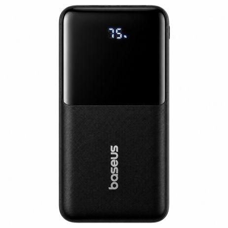 Повербанк Baseus Bipow Digital Display 20000mAh 22.5W із вбудованими кабелями USB-C та Lightning, швидка зарядка, чорний