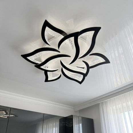Люстра Lotos Diamond Rise 172W до 30 м² колір Чорний C8236 - 6+3 - WH+BK Люстра Lotos Diamond Rise 172W до 30 м² колір Чорний C8236 - 6+3 - WH+BK