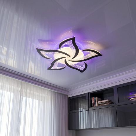 Люстра Lotus Smart Glow Rise 108W до 20 м² колір Чорний C8236 - 5 - WH+BK Люстра Lotus Smart Glow Rise 108W до 20 м² колір Чорний C8236 - 5 - WH+BK