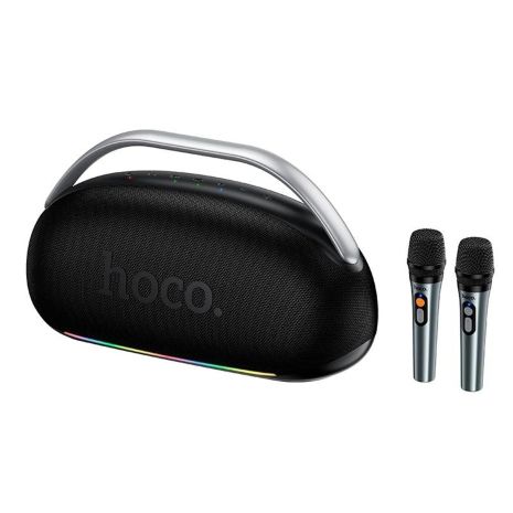 Акустика-караоке HOCO Melody portable BT speaker HT2 BT5.4/USB/TF/AUX, TWS, DSP, 300W, 8h| black